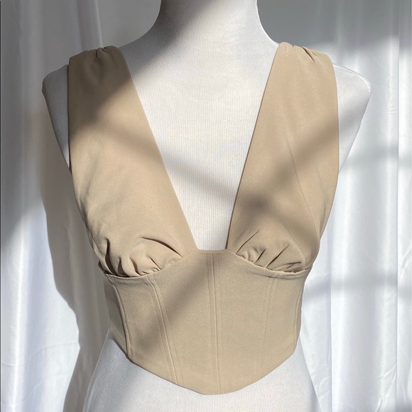 Tops - Beige Corset Top NWT